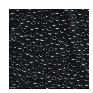 Miyuki Perline Rotonde Seed Bead Size 6/0 | Tubo Da 20g, Nero Opaco | Foro 1,5 Mm, Per Tessitura E Gioielli