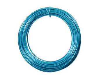 6yds ice blue coloured Beadsmith round craft wire 20ga 0.8mm