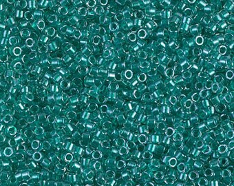 DB918-11//0 Shimmering Teal Lined Crystal Delica Beads