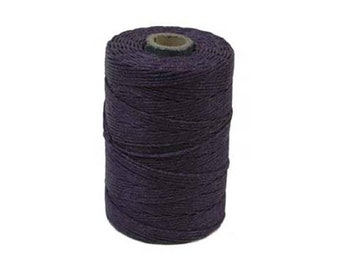 Irish Waxed Linen Thread Royal Blue 43686 (50gr, 100yds), Crawford Irish Waxed Linen Cording, 4-Ply Waxed Linen, Linen Jewelry Cord