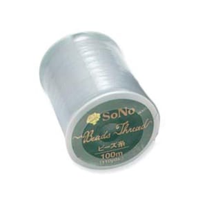 SoNo Beading Thread Size B Gray Thread 43776 (110yd Spool) Sonoko Nozue Thread, Japanese Thread, Nylon Beading Thread, 330 DTEX Thread
