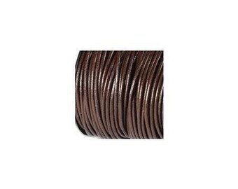 0.5mm Brown Leather Cord 41641 (5 yards) Round Leather Cording, Thin Leather Cord, Necklace Cord, Leather for Bracelet, Jewelry Supplies
