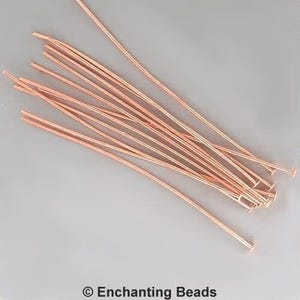 3 inch 21ga Copper-Plated Headpins 42951 (144), 21 gauge Copper Head Pins, Jewelry Findings, Head Pin Wire, Thick Head Pins, Long Head Pins