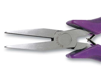 Flat Nose Pliers Ergonomic Handles 41800 Beadsmith Flatnose Pliers, Purple Handles Pliers, Jewelers Pliers, Jewelry Pliers, Jewelery Tools