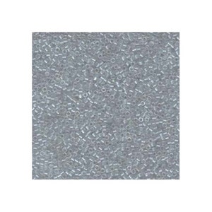 11/0 Miyuki Delica Beads 11/0 Japanese Seed Beads DB1677 (7.2g), Pearl Lined Pastel Gray Delica Seed Bead, Glass Seed Bead, Cylinder Bead