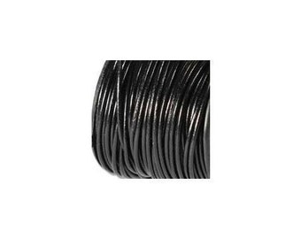 0.5mm Black Leather Cord 41640 (5 yards), Thin Jewelry Cording, Necklace Cord, Bracelet Cording, .5mm Cording, .5mm Leather Cord, Stringing