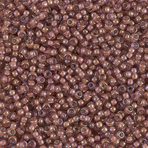 Miyuki Seed Beads 11/0 Peach Lined Amethyst 11-337 24g Japanese Seed Beads, Color Lined Seed Beads, Glass Seed Beads, Rocaille Seed Beads