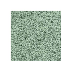 Miyuki Seed Beads 15/0 Matte Seafoam Luster 15-2028 8.2g, Green Round Seed Beads, Glass Seed Beads, Japanese 15/0 Seed Beads