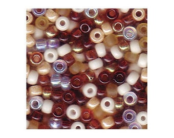 Miyuki Seed Beads 8/0 Honey Butter Mix 8-Mix22 22g, Japanese Seed Bead, Size 8 Seed Beads, Glass Seed Beads, 8/0 Seed Bead Mixture