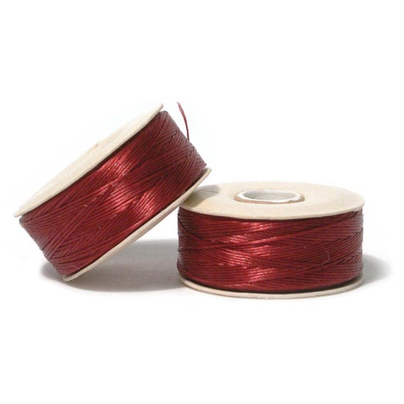 Nymo Beading Thread Size B Red 43912 2 Bobbins Red Nymo Beadwork