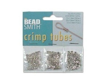 Crimp Tube Beads Assortment Silver-plated 41105 2mm Crimps, 2mm Silver Crimps, Spacer Beads, Silver Plated Crimps, Beading Wire Crimps