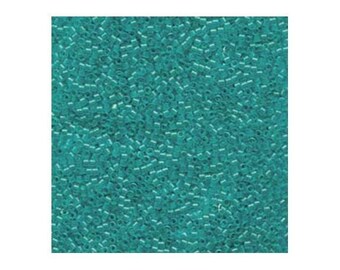 11/0 Miyuki Delica Beads 11/0 Japanese Seed Beads DB1108 (7.2g), Caribbean Teal Transparent Delica Seed Bead Glass Seed Bead Cylinder Bead