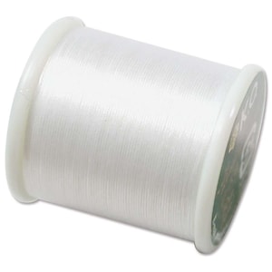 K.O. Beading Thread, White Japanese Beading Thread 43320 55 yds, KO Beading Thread, Size B Beading Thread, Pre-Waxed Nylon Beading Thread,