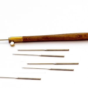 Deluxe 6 Needle Tambour Needle Set Needles and Handle, 55236 Beadsmith Tambour Beading Needle, Tambour Embroidery Needle, Tambour Needle