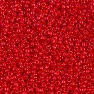 Miyuki Seed Beads 11/0 Opaque Red 11-408 24g Japanese Seed Beads, Size 11 Seed Beads, Glass Seed Beads, Rocaille Bead, 11/0 Seed Bead image 1