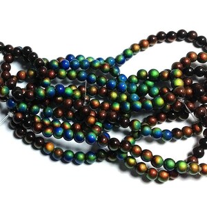 Mood Mirage Beads Color Changing Beads 43805 (50), 6mm Spacer Beads, 6mm Round Beads, Small Mood Bead, Jewelry Supplies, Bracelet Bead image 2