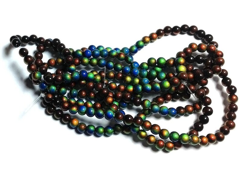 Mood Mirage Beads Color Changing Beads 43805 (50), 6mm Spacer Beads, 6mm Round Beads, Small Mood Bead, Jewelry Supplies, Bracelet Bead image 2