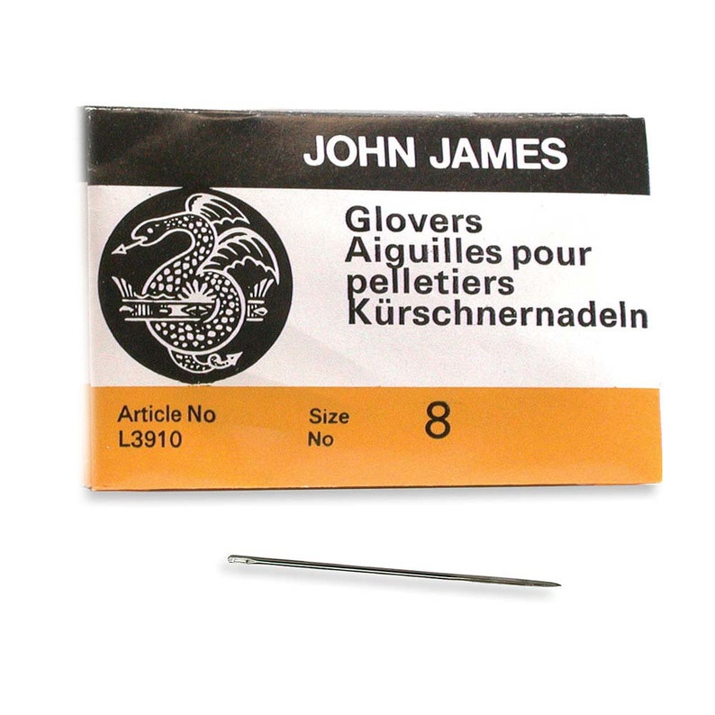 Glovers Bulk Pack Needle John James Glovers Needles Size 8 43603 Size 8 Leather Needles John James Needle L3910 Craft Needles
