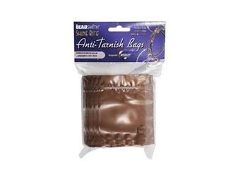 Shine Rite Anti Tarnish Protection Bags 55170 , 2.5x 3 inch, Zipper Tarnish Resistant Bags, Jewelry Storage, Corrosion Prevention Bag