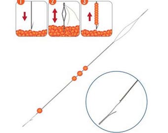 Speedle Needle for Quick Stringing Seed Beads 43954 (2), Collaspable Eye Needle, Twisted Wire Needle, Needle for Seed Beads Beadsmith Needle