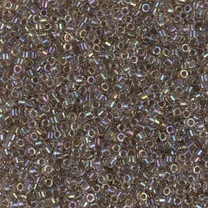 11/0 Miyuki Delica Beads 11/0 Japanese Seed Beads DB064 (7.2g), Ivory Lined Crystal AB Delica Seed Beads, Glass Seed Beads, Cylinder Beads