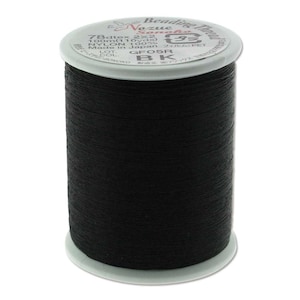 SoNo Beading Thread Black Size 0 43763 (110yd Spool) Sonoko Nozue Thread, Japanese Thread, Nylon Beading Thread, 78 DTEX Thread