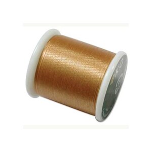K.O. Beading Thread, Gold Japanese Beading Thread 43329 55 yds, KO Beading Thread, Size B Beading Thread, Pre-Waxed Nylon Beading Thread, image 2