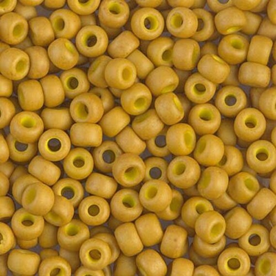 6-1233, Miyuki 20g Matte Mustard 6-1233, Miyuki 20g Matte Mustard