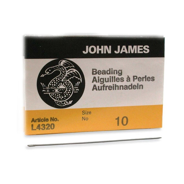 John James English Beading Needles Size 10 41646 Bulk Pack Needles, English Needles, Sewing Needles, Craft Needles, L4320 Needles