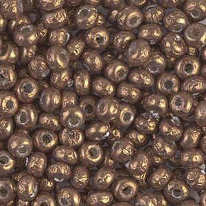 Miyuki Seed Beads 6/0 6-3955 (6.8g) Baroque Pearl Antique Brass , Bronze Seed Beads, Size 6 Seed Beads, Japanese Seed Beads, Round Seed Bead