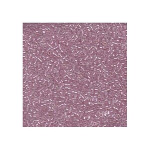 11/0 Miyuki Delica Beads Japanese Seed Beads DB1673 (7.2g), Pearl Lined Transparent Pink Delica Seed Beads, Glass Seed Beads, Cylinder Beads
