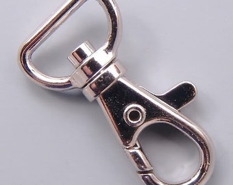 Swivel Clips for Lanyards or Key Chains Style A (12) Silver Swivel Key Chains, Swivel Purse Clip, Swivel Belt Clip, Trigger Clip