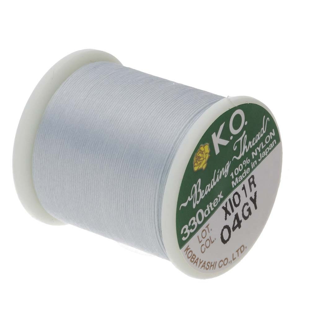 K.O. Beading Thread, Light Gray Japanese Beading Thread 43336 55yd