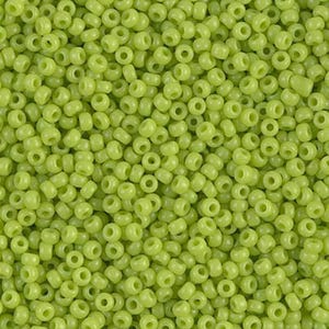 Miyuki Seed Beads 11/0 Opaque Chartreuse Green 11-416 24g Tube of Beads, Glass Seed Beads Size 11 Seed Beads, 11/0 Seed Beads, Rocaille