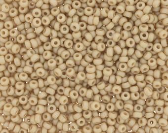 Miyuki Seed Beads 11/0 Matte Glaze Rainbow Ivory 11-4691 24g, Gray Round Seed Beads, Glass Seed Beads, Size 11 Seed Bead Japanese Seed Beads