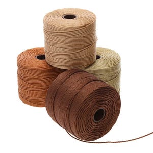 S-Lon Bead Cord Neutrals Mixture 0.5mm Diameter 28574 (4 spools) Neutrals S-lon, Braiding Cord Brown Crochet Thread, Macrame Cord, Superlon