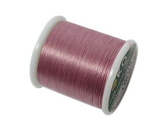 K.O. Beading Thread, Rose Pink Japanese Beading Thread 43327 55yd, KO Beading Thread, Size B Beading Thread, Pre-Waxed Nylon Beading Thread,