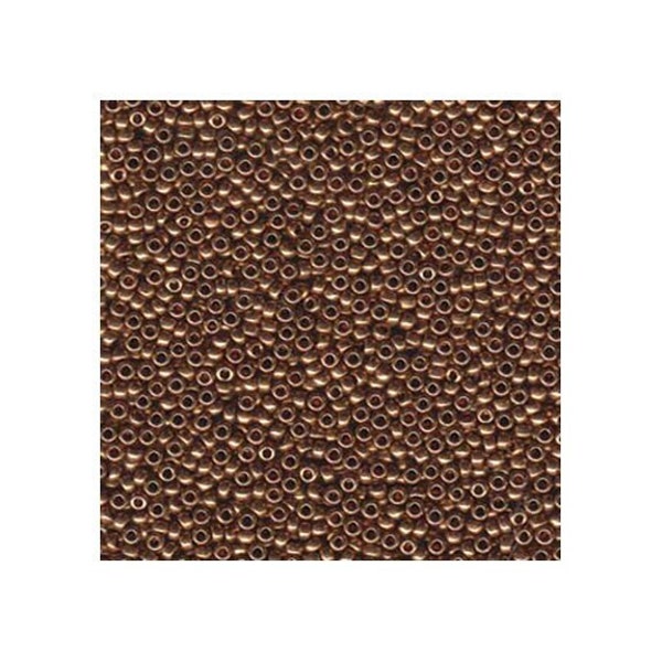 Miyuki Seed Beads 11/0 Metallic Lt Bronze 11-457L 24g, Round Seed Beads, Glass Seed Beads, Size 11 Seed Beads, Japanese Seed Beads