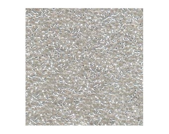 Miyuki Seed Beads 15/0 Silver Lined Crystal 15-1 8.2g, Round Seed Beads, Glass Seed Bead, Size 15 Seed Bead, Japanese Seed Beads