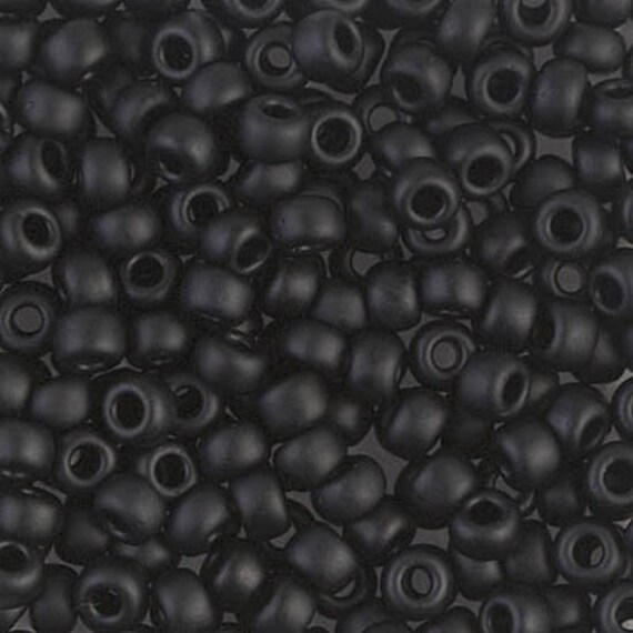 20 Grams Japanese Miyuki 6//0 Seed Bead-Black Opaque 4mm 6-401