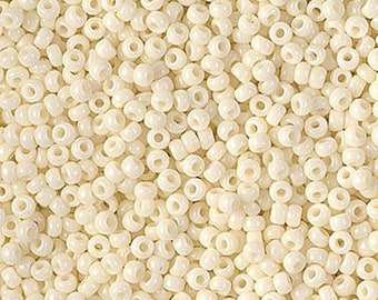 Miyuki Seed Beads 11/0 Ivory Pearl Ceylon 11-491 24g, Round Seed Beads, Glass Seed Beads, Size 11 Seed Beads, Japanese Seed Beads