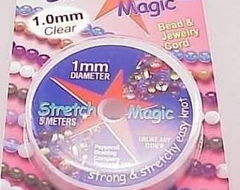 Stretch Magic Cord 1mm Diameter 5 meters Stretchy Cord, Clear Cording, Round Cording, Bracelet Cording, 1mm Cord, Stretch Cording