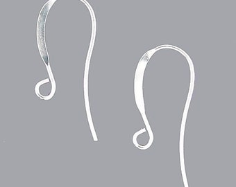 French Hook Earrings Silver-Plated 41054 (144) Fish Hook Earrings, Silver Ear Wires, Silver Earrings, Silver French Hook Ear Wires