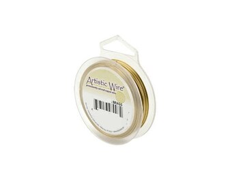 Artistic Wire 28 Gauge Tarnish Resistant Brass 41454 Round Wire, Brass Wire, Half Hard Temper Wire, Shiny Wire, Jewelry Wire, Craft Wire