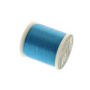 K.O. Beading Thread, Turquoise Blue  43631 55 yds, Japanese Beading Thread, KO Beading Thread, Size B Beading Thread,