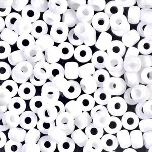 Miyuki Seed Beads 6/0 Opaque White 6-402 20g in a Tube, Glass Seed Beads, Size 6 Seed Beads, Japanese Seed Beads, Round Seed Beads