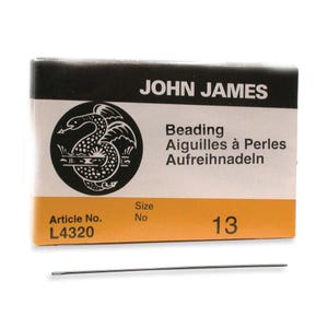 John James English Beading Needles Size 13 43049 Bulk Pack Needles, Fine English Needles, Sewing Needles, Craft Needles, L4320 Needles