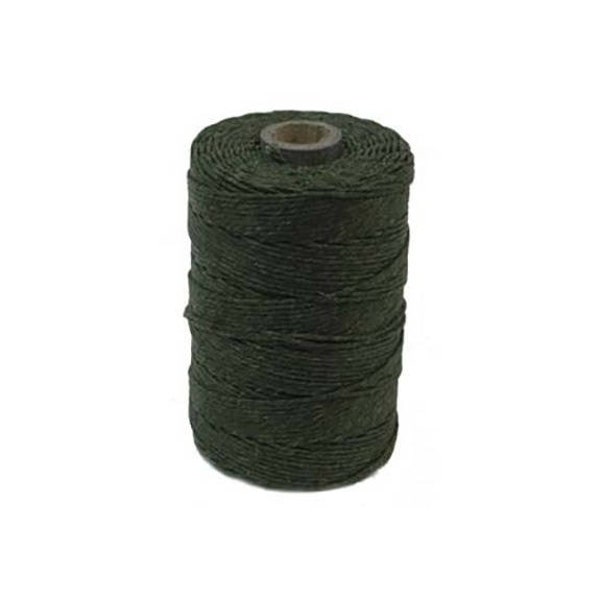 Irish Waxed Linen Thread Dk Emerald 43667 (50gr, 100yds), Green Crawford Irish Waxed Linen Cording, 4-Ply Waxed Linen, Linen Jewelry Cord