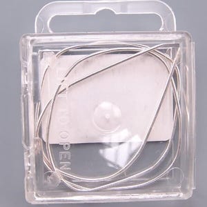French Wire Bullion Silvertone 42039 (14 inches), Medium French Wire, Silver Bullion Wire, Flexible Thread Protection, Silver French Wire