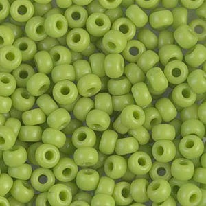 Miyuki Seed Beads 6/0 Opaque Chartreuse 6-416 20g in a Tube, Glass Seed Beads, Size 6 Seed Beads, Japanese Seed Beads, Round Seed Beads